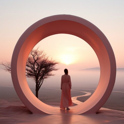 Versatile loyalty frame showing abstract infinity art representation
